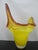 Stadelman Yellow Hand Blown Pacific Nw Studio Art Glass Handkerchief Ruffle Vase For Sale - Image 4 of 12