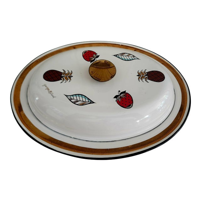 Georges Briard Enamel Casserole Dish Vintage 1960s For Sale