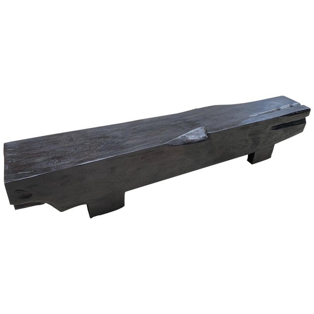 Andrianna Shamaris Charred Log Bench For Sale - Image 15 of 18