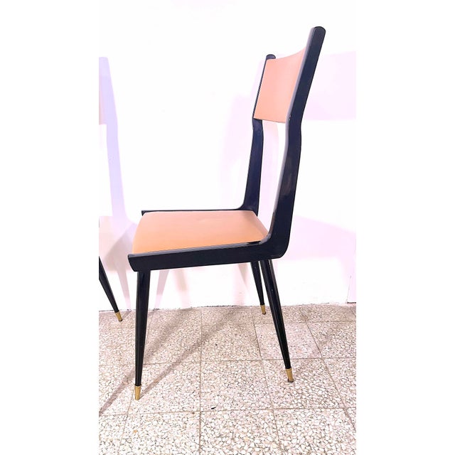 Mid 20th Century Pair of Chairs, Attributed to Carlo De Carli, Italy 1950 For Sale - Image 5 of 12