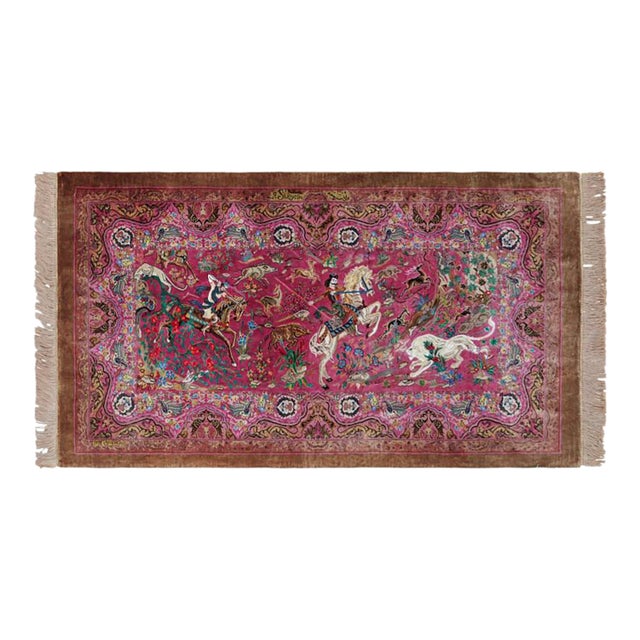 Rug & Kilim’s Modern Classics Pictorial Rug in Red, Brown, Pink Tones For Sale