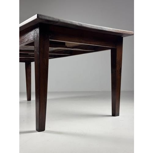 Farmhouse Dining Table in Teak For Sale - Image 3 of 7