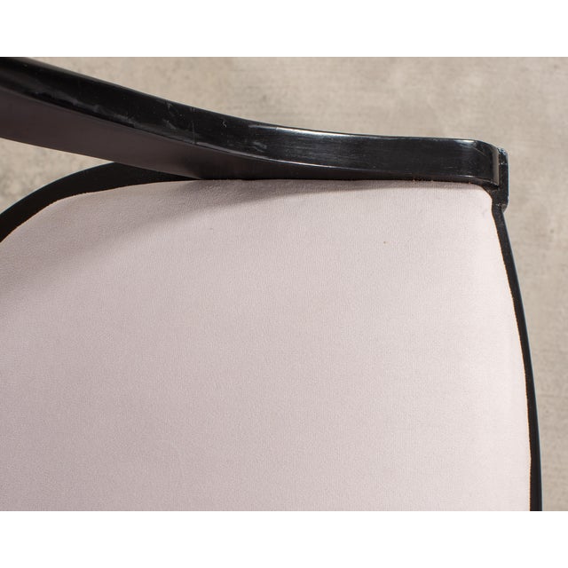 Set of Eight French Art Deco Lacquered Gondola Dining Chairs For Sale - Image 13 of 18