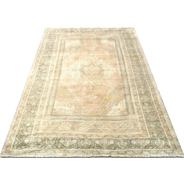 1960s Turkish Oushak Rug For Sale In Los Angeles - Image 6 of 7