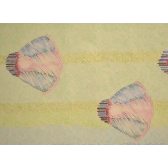 Vintage Abstract Colored Pencil Drawing “Swimming Jello Molds” Chairish