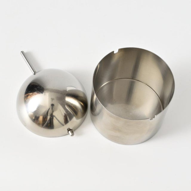 Silver Cylinda Line Ashtray by Arne Jacobsen for Stelton, 1980s For Sale - Image 8 of 9