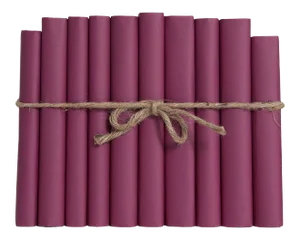 Decorative Books - Boysenberry Paper Wrapped Book Bundle - 1 Foot of Purple Books