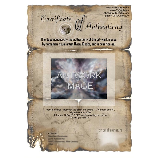 Early 21st Century Ovidiu Kloska, This Is How the City Melts in Autumn, Mixed Media on Canvas For Sale - Image 5 of 14