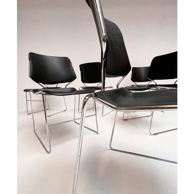 Black Vintage Black Matrix Chairs by Thomas Tolleson for Krueger, 1970s, Set of 6 For Sale - Image 8 of 17