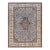 1940s Classic Blue Ground Medallion Vintage Isfahan Silk Foundation Carpet Rug For Sale