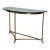 Vintage Italian Brass and Glass Demi-Lune Console Table For Sale