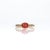 2020s Padparadscha Sapphire Ring With Natural Diamond Accents: Solid 14k Gold, Size 6.75 For Sale - Image 5 of 10