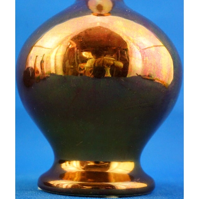 Ceramic Vase with Gilt Metallic Lustre Glaze from Bottega Gatti, Italy, 1970s For Sale - Image 14 of 18