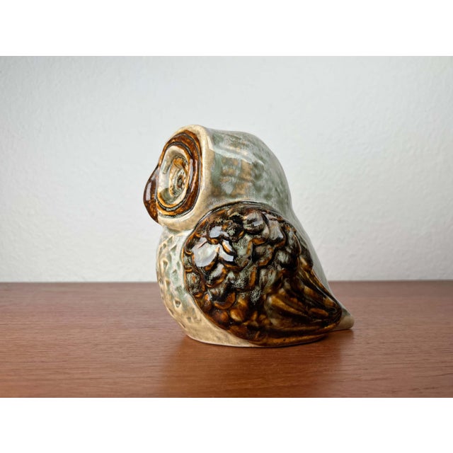 Ceramic Large Mid-Century Modern Danish Studio Pottery Owl Sculpture by Josef Simon for Søholm, 1960s For Sale - Image 7 of 18