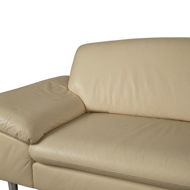 Cream Cream Leather Corner Sofa from Loop For Sale - Image 8 of 18