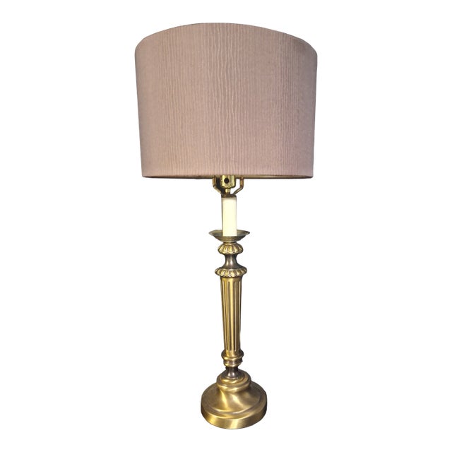 Vintage Stiffel Style Brass Tone Table Lamp For Sale