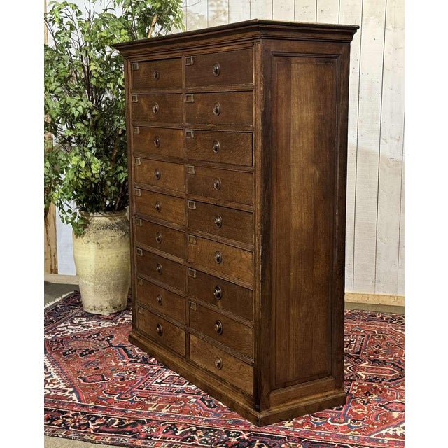 Early 20th Century Oak and Fir Notarys Cabinet with 18 Drawers For Sale - Image 13 of 18