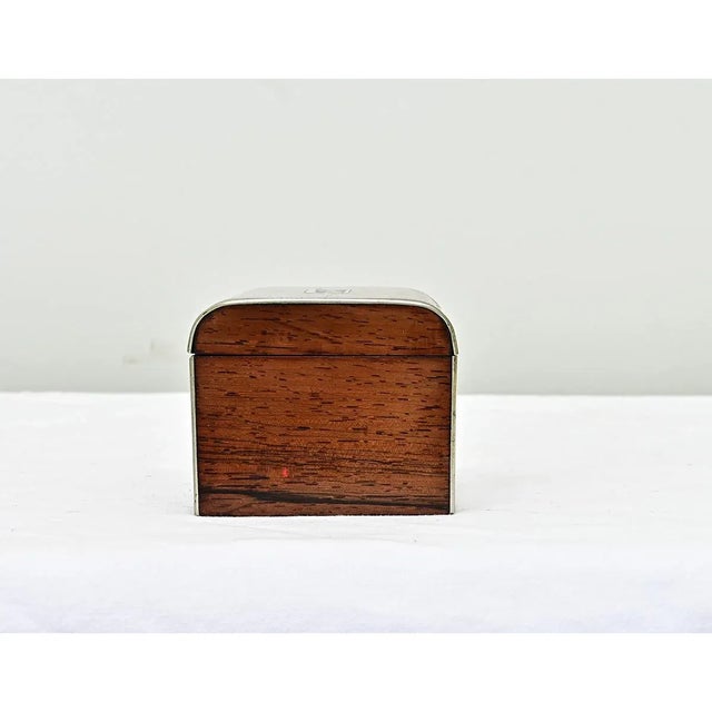 English Vintage Oak & Silver Plate Box For Sale In Baton Rouge - Image 6 of 6