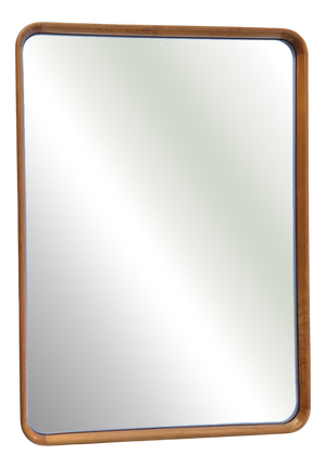 German Art Deco Wall Mirror with Maple Wood Frame, 1930s