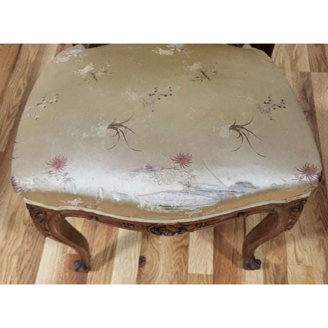 Pair French 19th C Upholstered Louis XV Style "Shell" Carved Walnut Side Chairs For Sale - Image 17 of 18