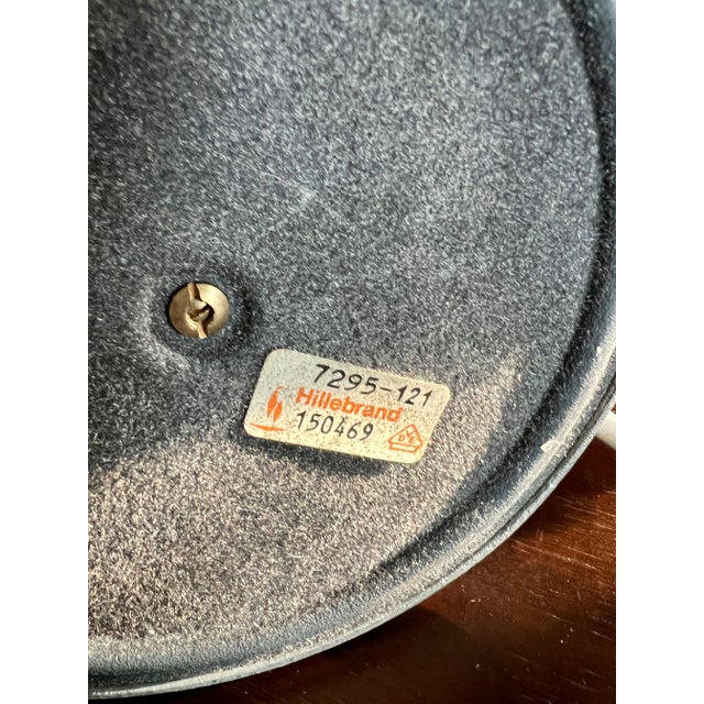 This Egon Hillebrand desk lamp is a rare model from the 50s - 60s with a swan neck and the classic Hillebrand witch hat....