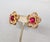 American Vintage Signed Napier Pink Flower Pierced Earrings, 1992 Miami Collection- 2 Pieces For Sale - Image 3 of 7