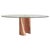 Italian Red Marble Oval Dining Table, 1970s For Sale