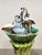 Bella italia! unique ceramic stand featuring flamingos by a fountain in art nouveau style. Country of origin: italy. Most...
