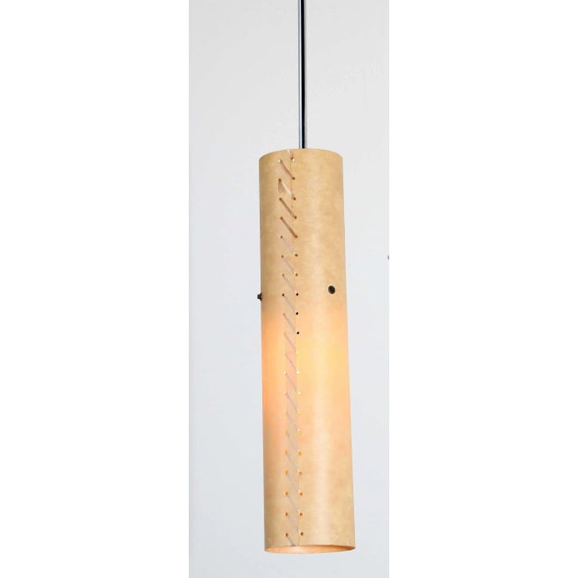 Beige Pendant Light with Stitched Beige Parchment, Santa & Cole For Sale - Image 8 of 13