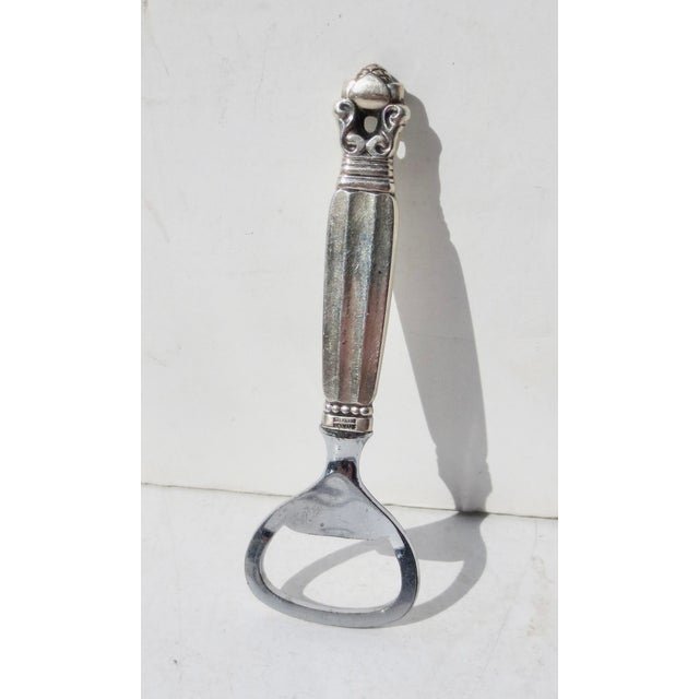 Georg Jensen Mid 20th Century Jensen Sterling Silver Bottle Openers Circa 60's - -Pair For Sale - Image 4 of 4