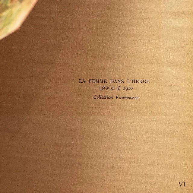 Pierre-Auguste Renoir 1944 "The Woman in the Grass" Vintage Parisian Offset Lithograph After Auguste Renoir For Sale - Image 4 of 8