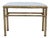Mid-Century Modern Italian Faux Bamboo Gilt Metal Bench With White Velvet For Sale