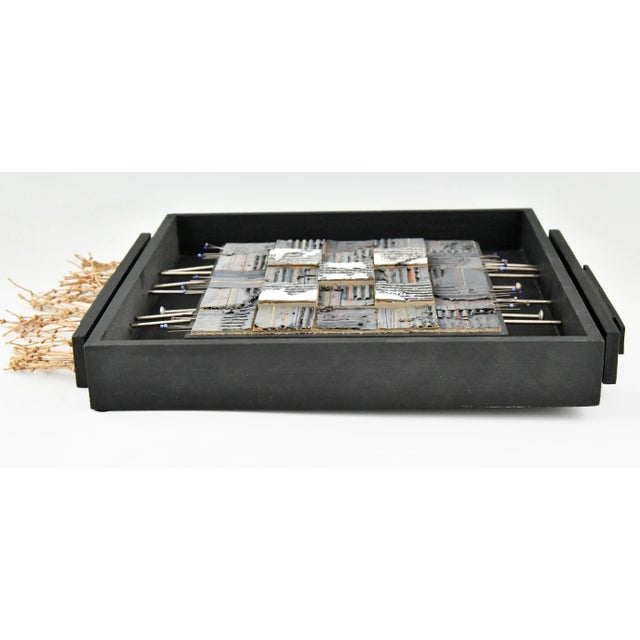 Mid-Century Modern André Pailler, First Snow, France, 1970s, Mixed Media For Sale - Image 3 of 4