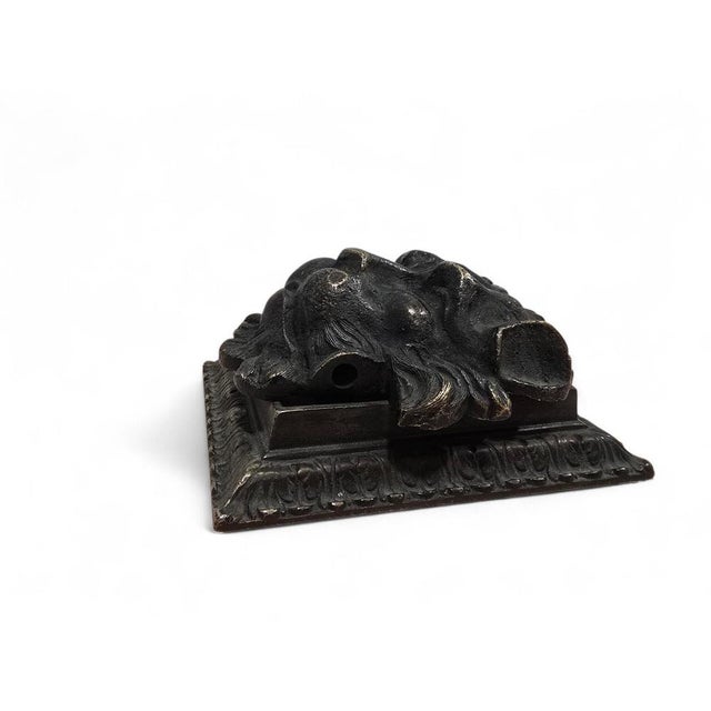 Bronze Lion Head Paperweight, 1890 For Sale - Image 6 of 9