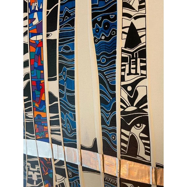 Contemporary Alain Carpentier, Stained Glass, 2020, Mixed Media on Canvas For Sale - Image 3 of 6