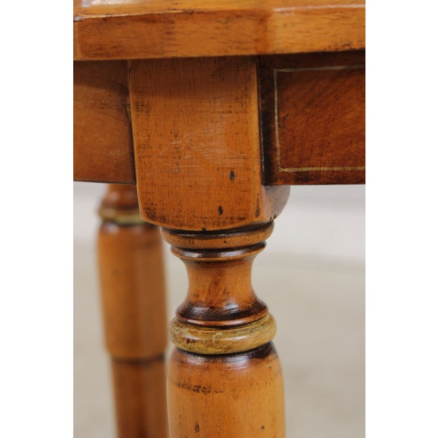 Adams Style Cane & Glass Top Paint Decorated Table For Sale - Image 14 of 15