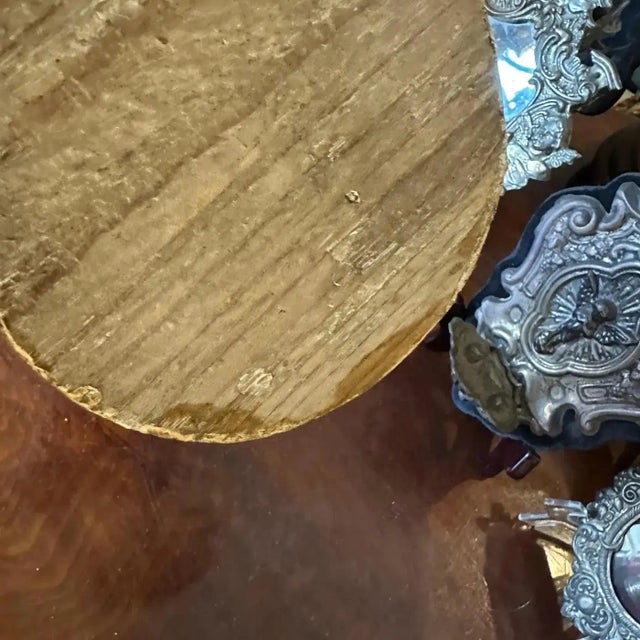 1930s Hand-Painted School Study Plaster Hand on a Faux Marble Painted Wood Base For Sale - Image 6 of 11