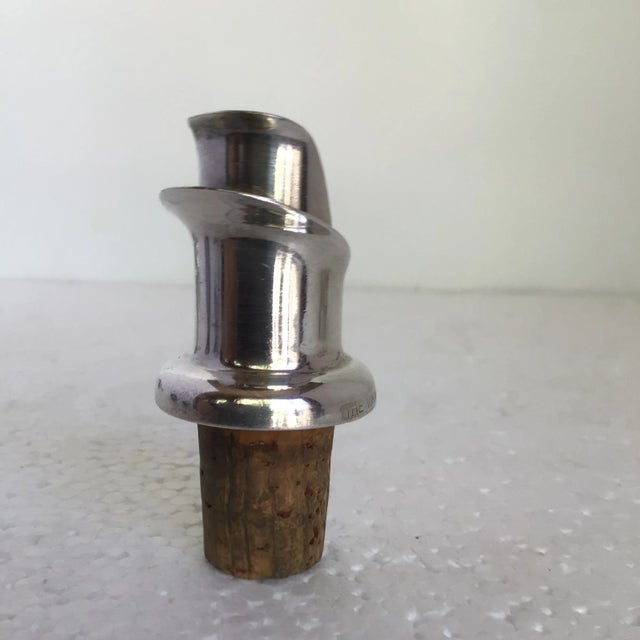 Silver Vintage Swedish Silver Plated Wine Pour Spouts - Group of 5 For Sale - Image 8 of 12