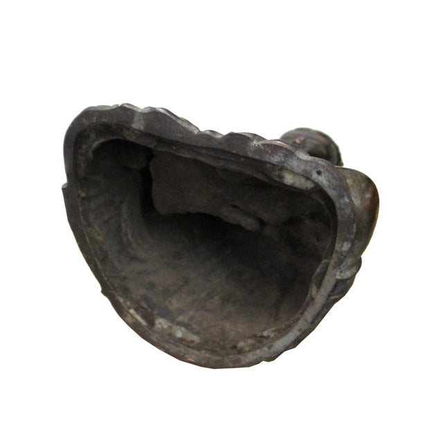 Handmade Bronze Finish Decent Look Sitting Buddha Statue For Sale In San Francisco - Image 6 of 8