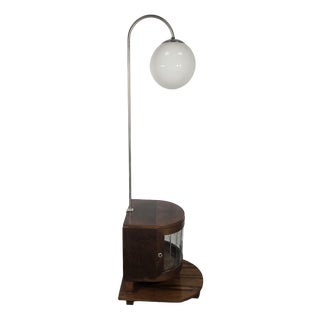 Art Deco Wooden Floor Lamp For Sale
