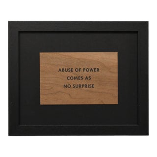 Jenny Holzer, Truism 'Abuse of Power Comes as No Surprise', 1994 For Sale