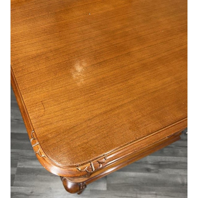 Vintage French Louis Style Oak Dressing Table with Mirror For Sale - Image 6 of 15