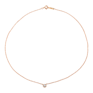 Tiffany and Co Vintage 18k Yellow Gold Diamond Halo Pendant Necklace 0.15 Carats