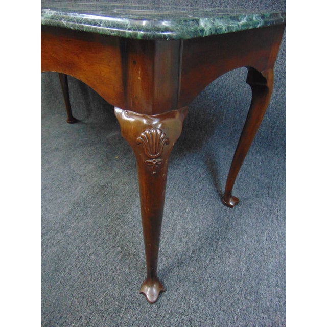Kittinger C W 155 Chippendale Mahogany Marble Console Table For Sale In Philadelphia - Image 6 of 8