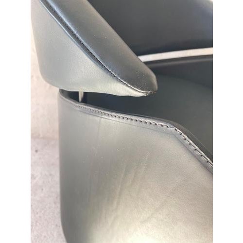 Italian Leather Armchair on Casters by Matteo Grassi, 1990s For Sale - Image 11 of 12