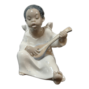 Fulgencio García for Lladró Black Legacy Collection Angel Porcelain Figurine, Signed