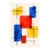 Midcentury Modern Art Print – Primary Color Geometric Abstract, 16" X 24" For Sale