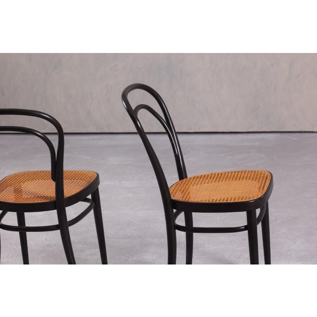 Vintage No. 214 Chairs from Thonet, Austria, 1970s, Set of 2 For Sale - Image 6 of 11