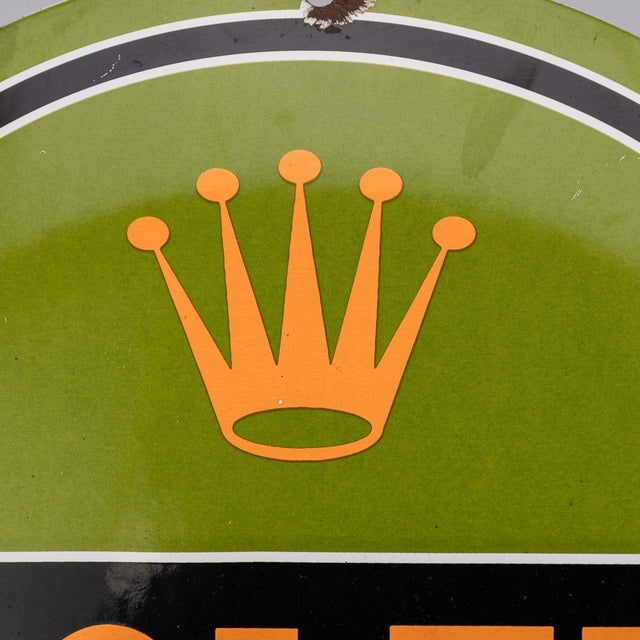 Black Rolex Submariner Advertising Sign in Enamel, 20th Century For Sale - Image 8 of 12