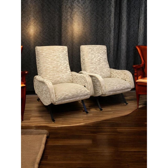 Mid-Century Modern Vintage Reclinable Lounge Chairs, 1950, Set of 2 For Sale - Image 3 of 11